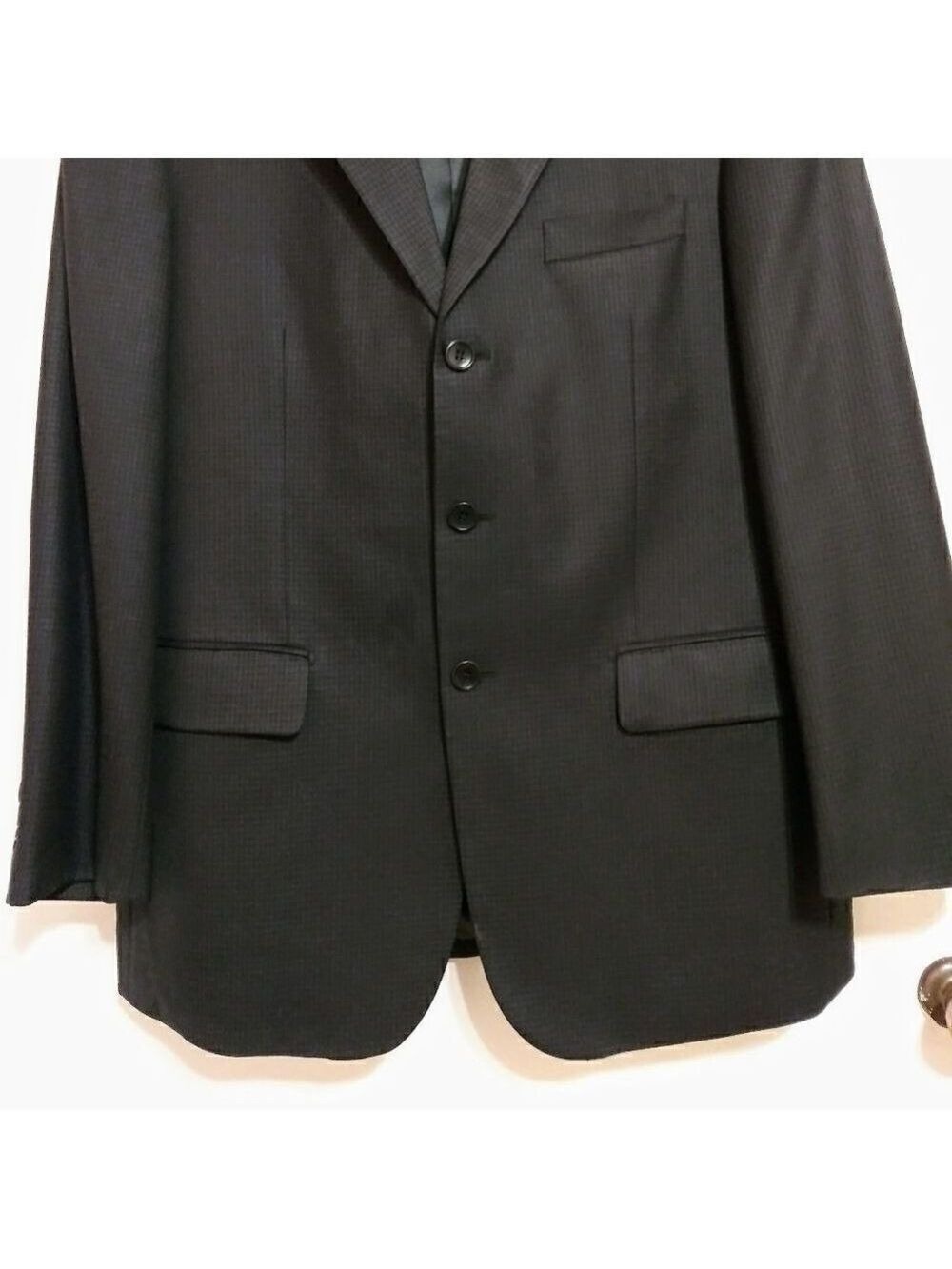 Indian Homme Blazer Jacket Wool Grey Black Size 40R - Picture 4 of 13